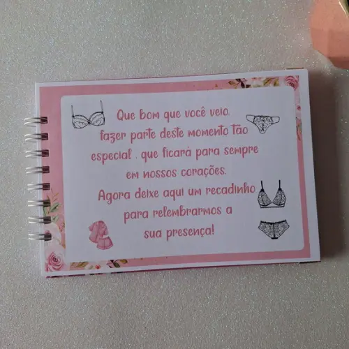 Caderno de Recados Chá de Lingerie