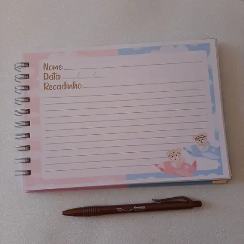 Caderno de Recados Chá Revelação