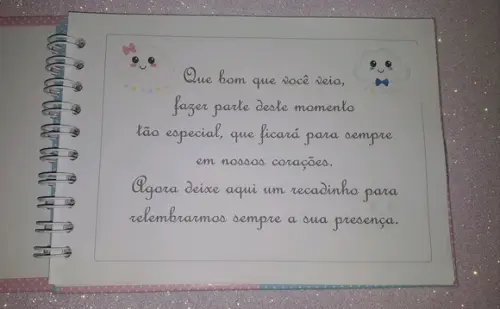 Caderno de Recados Chá Revelação