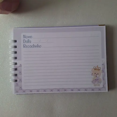 Caderno de Recados Ursinha Lilás