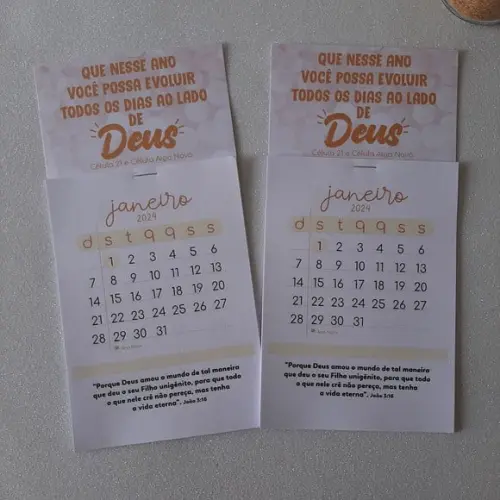 Calendário A6 com Imã
