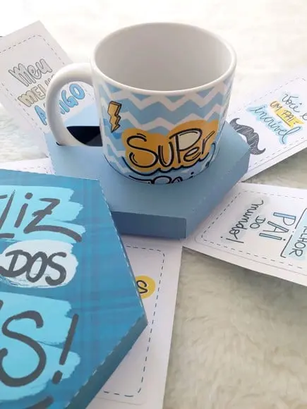 Caneca Dia dos Pais com Caixa Explosão