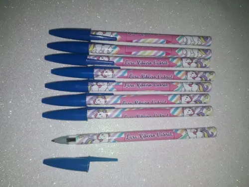 Caneta Personalizada Unicórnio