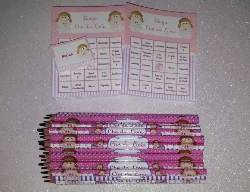 Cartela de Bingo + Lápis Boneca