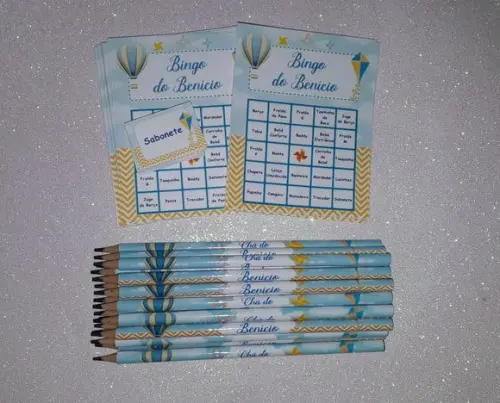 Cartela de Bingo + Lápis Balão Pipa