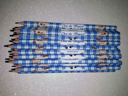 Cartela de Bingo + Lápis Cachorrinho