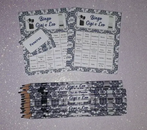 Cartela de Bingo + Lápis Chá de Cozinha