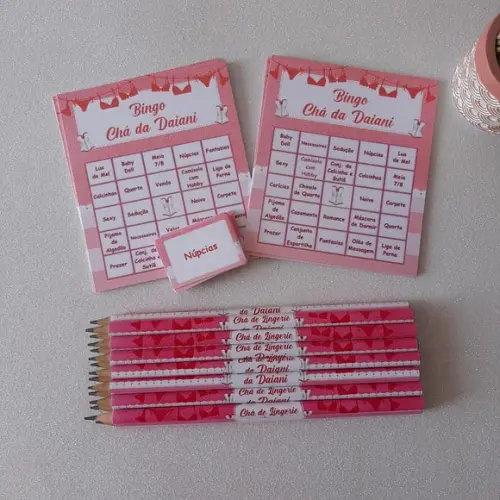 Cartela de Bingo + Lápis Cha de Lingerie