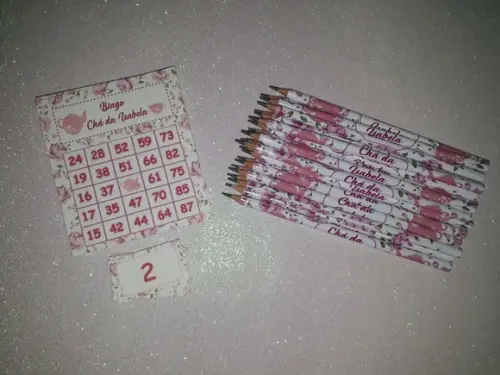 Cartela de Bingo + Lápis Chá de Cozinha