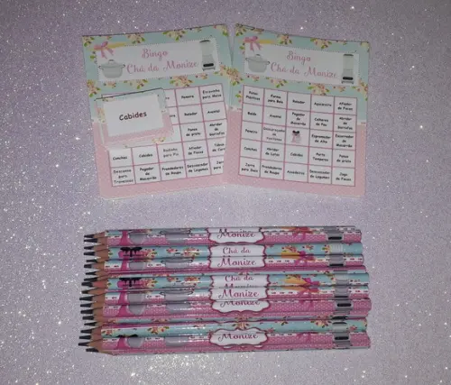 Cartela de Bingo + Lápis Chá de Cozinha