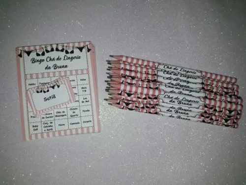 Cartela de Bingo + Lápis Cha de Lingerie