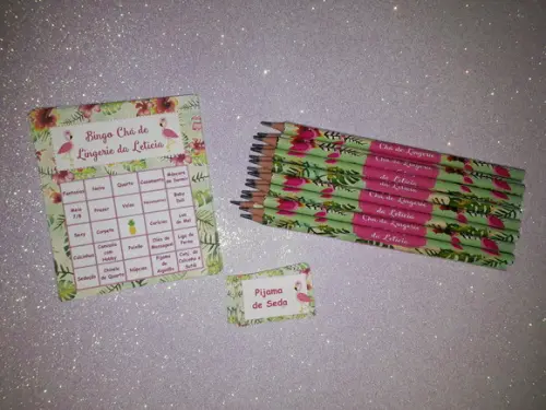 Cartela de Bingo + Lápis Cha de Lingerie