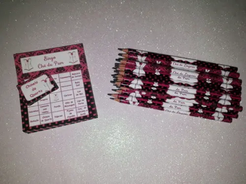 Cartela de Bingo + Lápis Cha de Lingerie