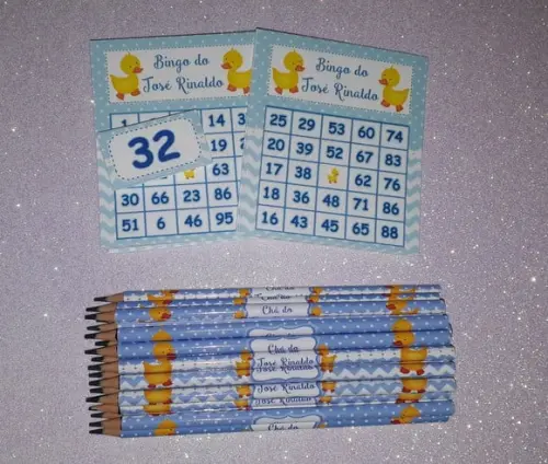 Cartela de Bingo + Lápis Patinho