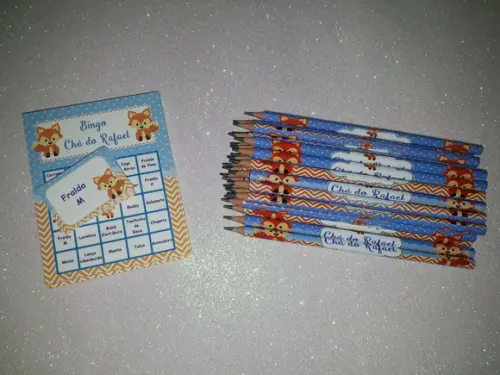 Cartela de Bingo + Lápis Personalizado