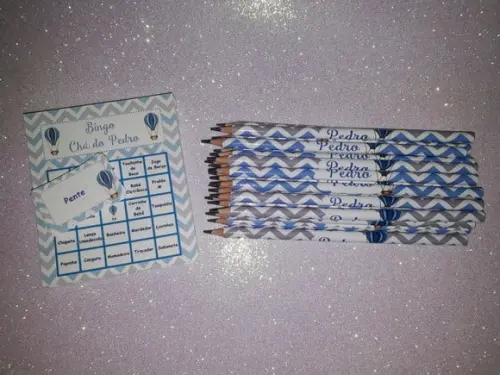 Cartela de Bingo + Lápis Personalizado