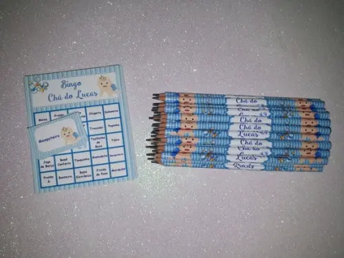Cartela de Bingo + Lápis Personalizado