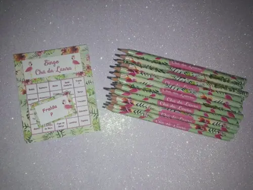 Cartela de Bingo + Lápis Personalizado