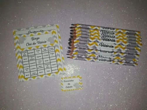 Cartela de Bingo + Lápis Personalizado