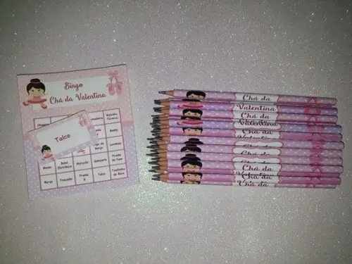 Cartela de Bingo + Lápis Personalizado