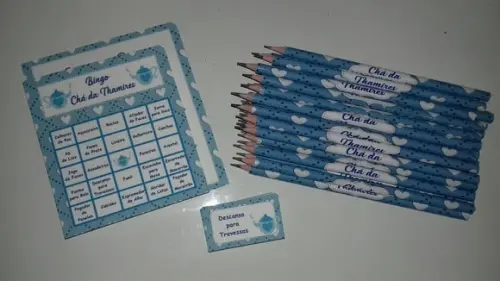 Cartela de Bingo + Lápis Personalizado