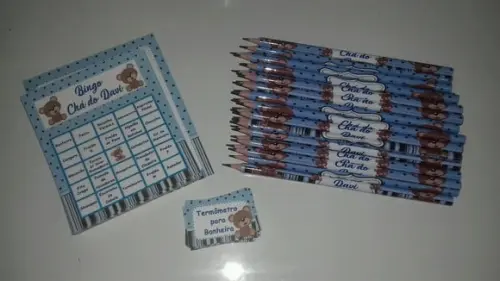 Cartela de Bingo + Lápis Personalizado