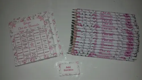 Cartela de Bingo + Lápis Personalizado