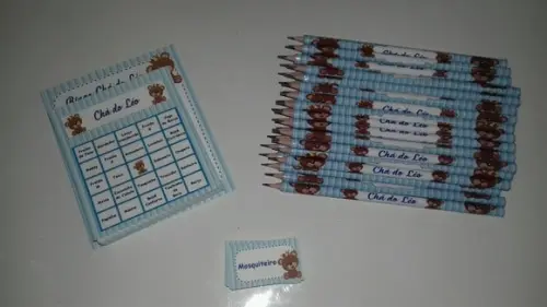 Cartela de Bingo + Lápis Personalizado