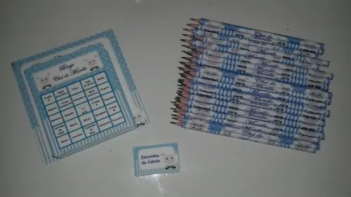 Cartela de Bingo + Lápis Personalizado