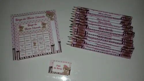 Cartela de Bingo + Lápis Personalizado