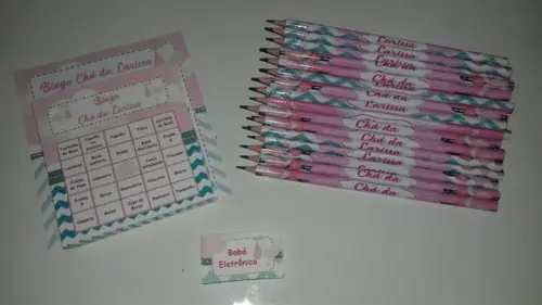 Cartela de Bingo + Lápis Personalizado