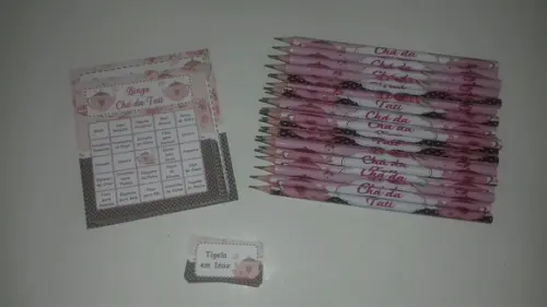 Cartela de Bingo + Lápis Personalizado