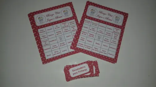 Cartela de Bingo + Lápis Personalizado