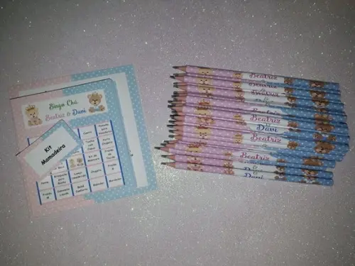 Cartela de Bingo + Lápis Personalizados