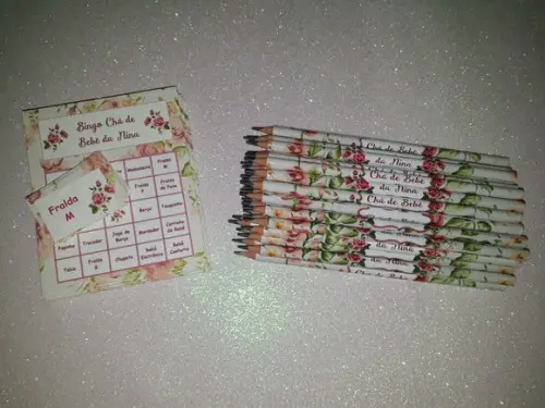 Cartela de Bingo + Lápis Personalizados