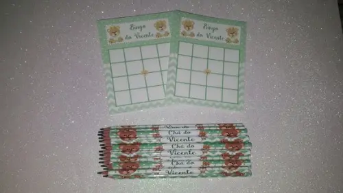 Cartela de Bingo + Lápis Ursinho Príncipe