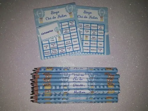 Cartela de Bingo + Lápis Ursinho Baloeiro