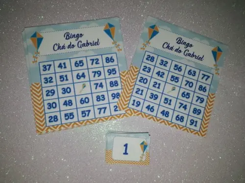 Cartela de Bingo para Chá de Bebê