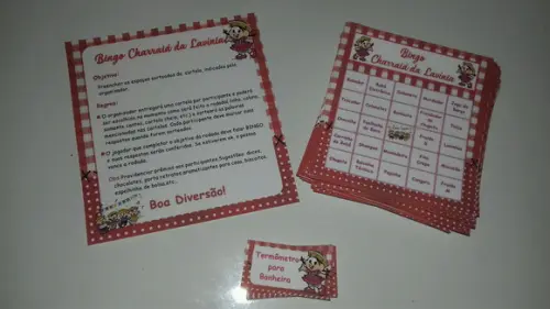 Cartela de Bingo para Chá de Bebê