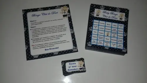 Cartela de Bingo para Chá de Bebê