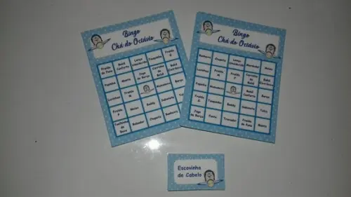 Cartela de Bingo para Chá de Bebê
