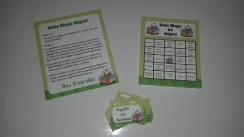 Cartela de Bingo para Chá de Bebê Safari