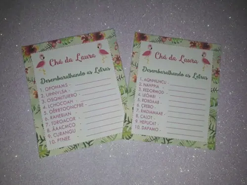 Desembaralhando as Letras Chá de Bebê