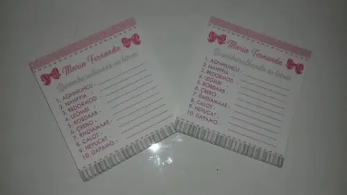Desembaralhando as Letras Chá de Bebê