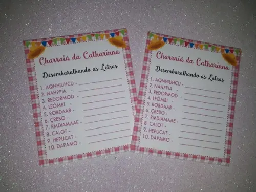 Desembaralhando as Letras Chá de Bebê Junino