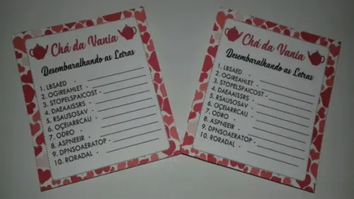 Desembaralhando as Letras + Caça Palavras