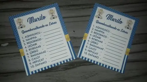 Desembaralhando as Letras Chá de Bebê