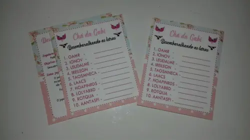 Desembaralharando as Letras Chá de Linge