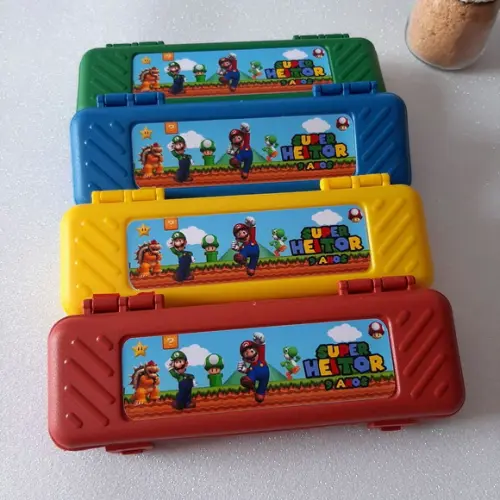 Estojo + Lapis + Borracha Super Mario