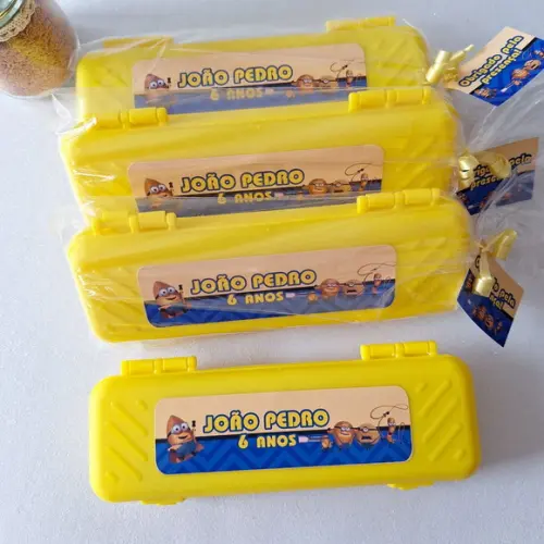 Estojo, Lapis, Apontador, Borracha, Régua Minions
